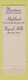 Matchbook Cover - Anthony Beauty Fashions West ST Paul MN girlie