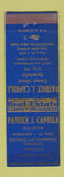 Matchbook Cover - Patrick Capiola Real Estate Insurance Brooklyn NY