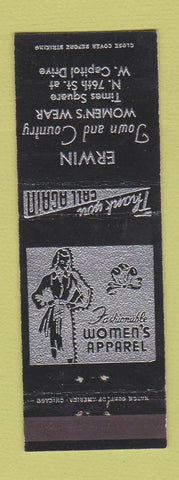 Matchbook Cover - Erwin Women's Clothes New York City?