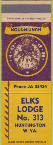 Matchbook Cover - Matchbook Cover Elks Club Huntington WV