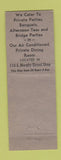 Matchbook Cover - Webb's Waffle Shops Dallas TX