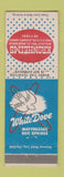 Matchbook Cover - Kronheims White Dove Mattress Cleveland OH