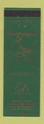 Matchbook Cover - Ed's Cocktails San Francisco CA