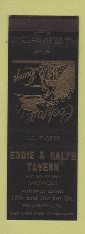 Matchbook Cover - Eddie & Ralph Tavern Philadelphia PA