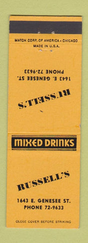 Matchbook Cover - Russell's Mixed Drinks