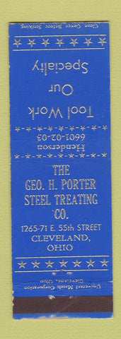 Matchbook Cover - Geo Porter Steel Cleveland OH