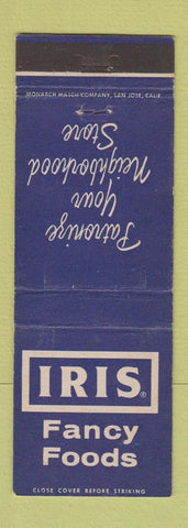 Matchbook Cover - Iris Fancy Foods
