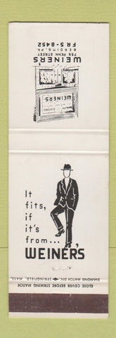 Matchbook Cover - Weiner's Reading PA Men's Clothes