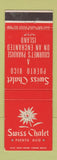 Matchbook Cover - Swiss Chalet Puerto Rico