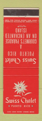 Matchbook Cover - Swiss Chalet Puerto Rico