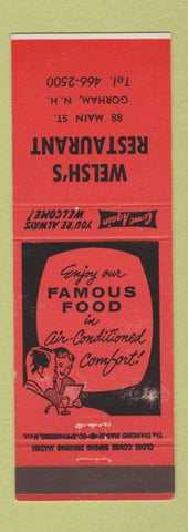 Matchbook Cover - Welsh's Restaurant Gorham NH