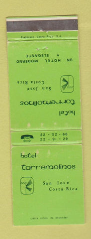 Matchbook Cover - Hotel Torremolinos San Jose Costa Rica WEAR