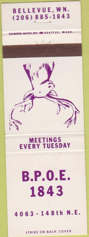 Matchbook Cover - Matchbook Cover Elks Club Bellevue WA
