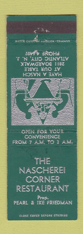 Matchbook Cover - The Mascherei Corner Restaurant Atlantic City NJ