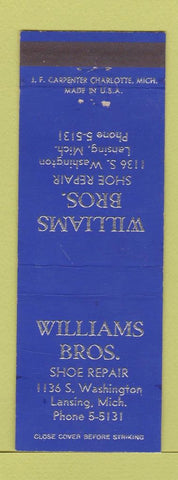 Matchbook Cover - Williams Bros Shoe Repair Lansing MI