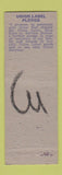 Matchbook Cover - East St Louis Union Label Council IL