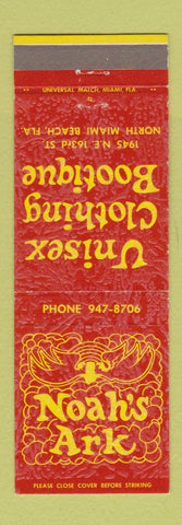 Matchbook Cover - Noah's Ark Clothing Boutique North Miami Beach FL