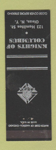Matchbook Cover - Knights of Columbus Olean NY WEAR