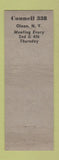 Matchbook Cover - Knights of Columbus Olean NY WEAR