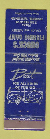 Matchbook Cover - Chuck's Fishing Camp Pickerl WI WEAR