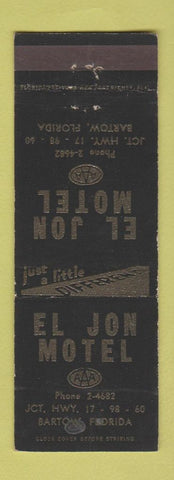 Matchbook Cover - El Jon Motel Bartow FL