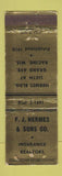 Matchbook Cover - FJ Hermes Insurance Real Estate Racine WI WEAR