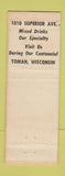 Matchbook Cover - Elbow Room Tomah WI bar WEAR