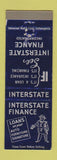 Matchbook Cover - Interstate Finance New Castle IN WEAR