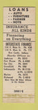 Matchbook Cover - Interstate Finance New Castle IN WEAR