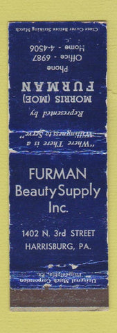 Matchbook Cover - Morris Furman Beauty Supply Harrisburg PA WORN