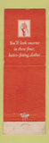 Matchbook Cover - Hickey Freeman Men's Clothes Littler Seattle WA WEAR
