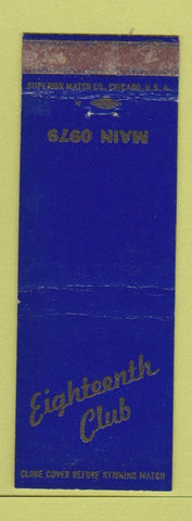 Matchbook Cover - Eighteenth Club WEAR