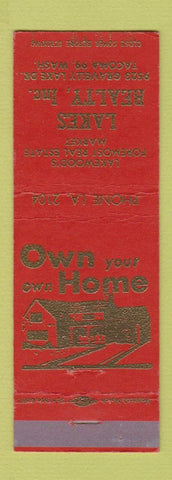 Matchbook Cover - Lakes Real Estate Tacoma WA