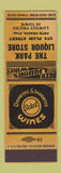 Matchbook Cover - Park Liquor Store  SAMPLE