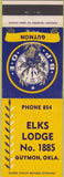 Matchbook Cover - Matchbook Cover Elks Club Guymon OK