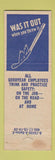 Matchbook Cover - Goodyear Tires Cartersville Safety Lit Match WEAR
