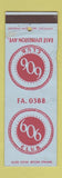 Matchbook Cover - 606 Club Columbus OH POOR