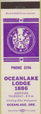 Matchbook Cover - Matchbook Cover Elks Club Oceanlake OR