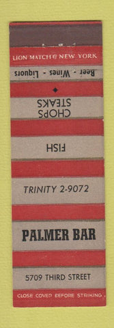 Matchbook Cover - Palmer Bar