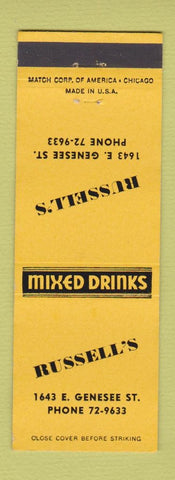 Matchbook Cover - Russell's Mixed Drinks