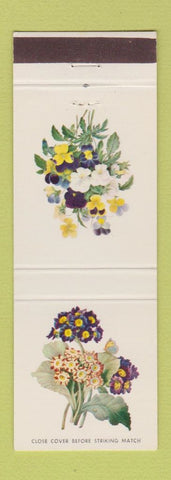 Matchbook Cover - Flowers Primula Pansy Pierre Joseph Redoute