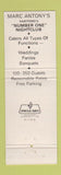 Matchbook Cover - Marc Antony's Hartford CT