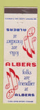 Matchbook Cover - Albers Grocery Atlanta GA
