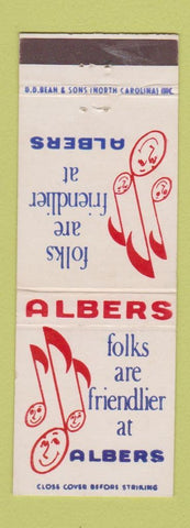Matchbook Cover - Albers Grocery Atlanta GA