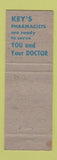 Matchbook Cover - Key's Drug Stores CREASED