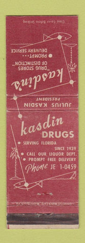Matchbook Cover - Kasdin's Drug Stores Miami FL