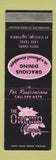 Matchbook Cover - Orchid Room Lake Tahoe CA