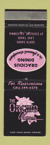Matchbook Cover - Orchid Room Lake Tahoe CA