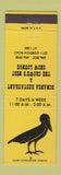 Matchbook Cover - Bonanza Restaurant Crowe's Nest