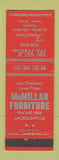Matchbook Cover - McMillan Furniture Jacksonville NC?